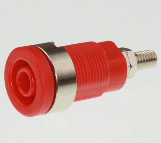 [129753] Safety Banana Socket 32A, 4mm. Rød/Red