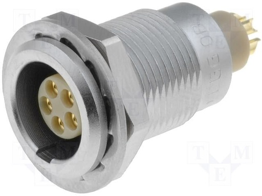 [129855] CIRCULAR CONNECTOR, RCPT, 5 WAY, PANEL