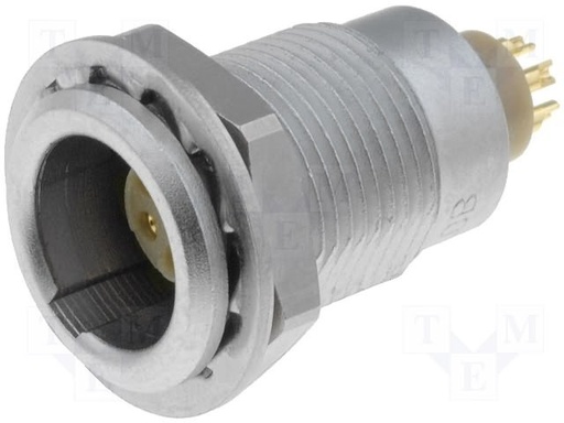[129856] CIRCULAR CONNECTOR, RCPT, 6 WAY, PANEL