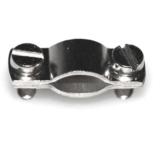 [129957] Cable Clips, METAL, dobbelt, 13mm.