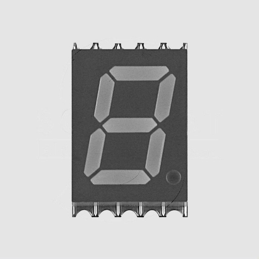 [130570] SMD-7Seg 10mm CC Red 28,7mcd
