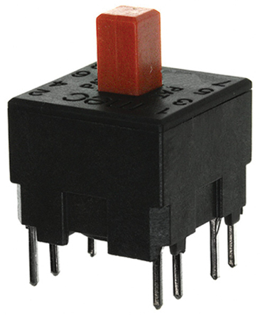 [130699] UNIMEC Printtast 2 x ON/ON m.m. 120VAC/DC 250mA