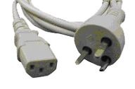 [131328] Apparat kabel m. EDB stik, 2,4m, Grå