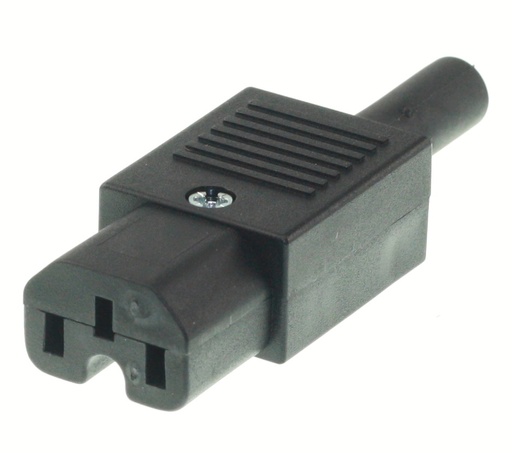 [131441] C15 Hun Lige Kabelmontering IEC-konnektor, 10A, 250V