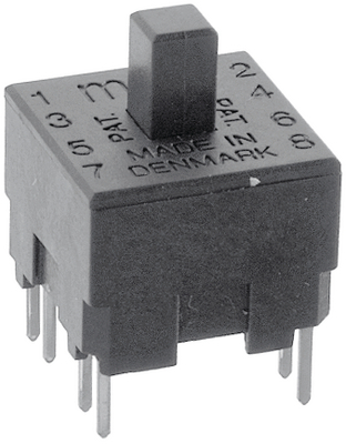 [131484] UNIMEC Printtast 2 x ON/(ON) m.m. 120VAC/DC 250mA