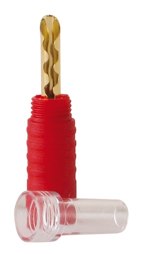 [97680] Forlængerled til  bananstik 4mm forgyldt, rød Dynavox high-end