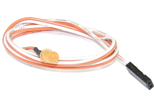 [99355] HDD 5mm LED, ORANGE, med 50 cm kabel