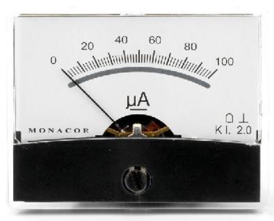 [99364] Drejespoleinstrument, 100uA 60x46mm.