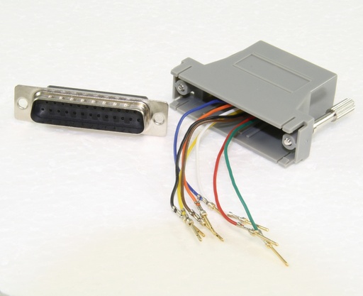 [99986] Jumperbox RJ45 (8P8C) hun - DSUB 25 han