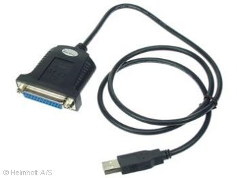 [100042] USB  til Parallel Dsub25 hun (0,8m)