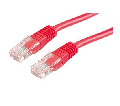 [100105] Netværkskabel Cat 5e, KRYDSET, 5 meter, Rød