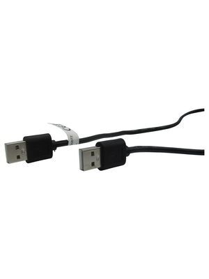 [100170] USB 2.0 kabel, standard, A til A, Sort 0,5 meter