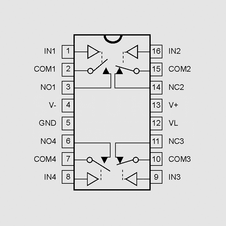 [100626] 4xSPST Analog Switch &lt;35R SO16