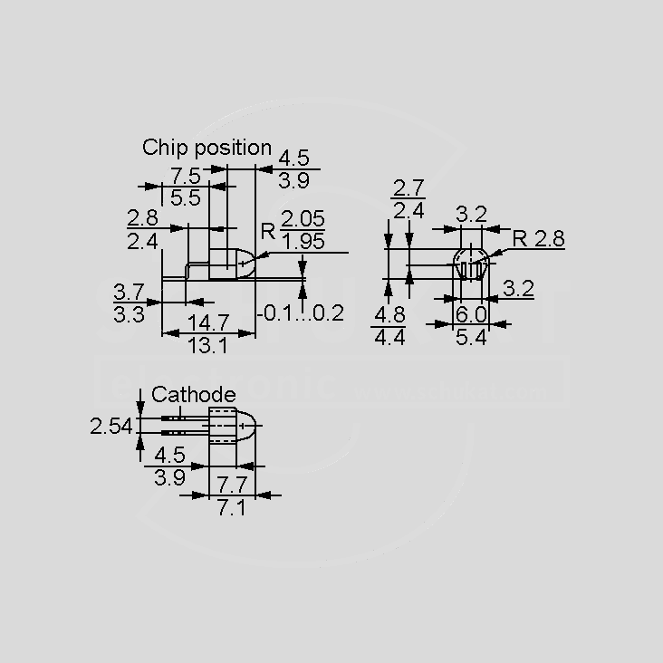[107782] IR-LED Violet 30&deg; SMR