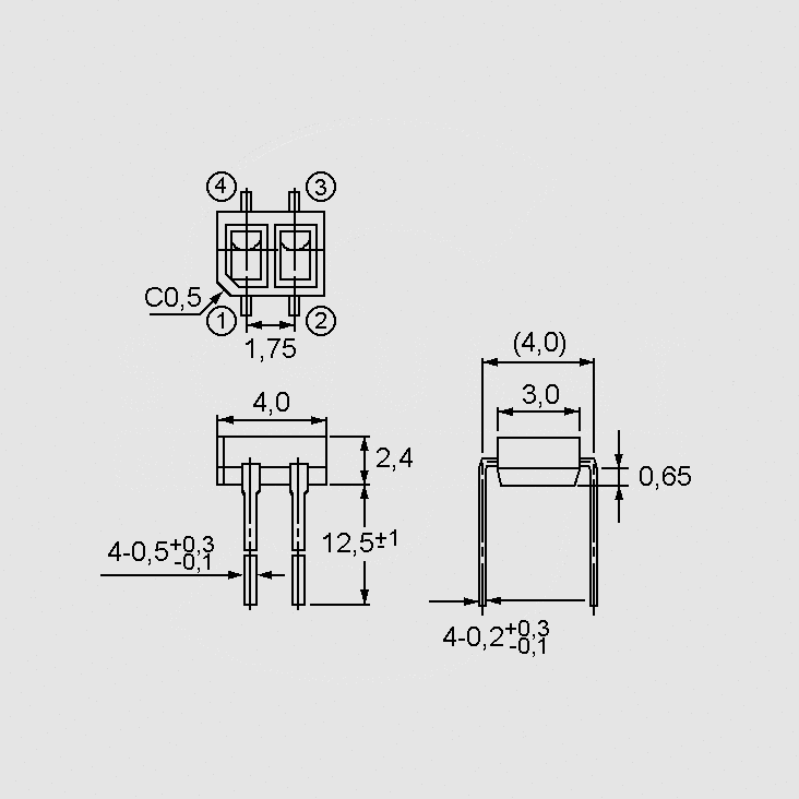 [107823] Photointerr. Refl. 3,0mm DIP4