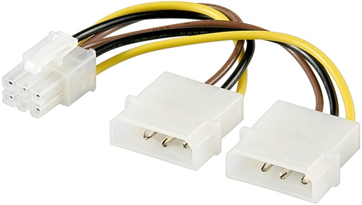 [109891] PC-grafikkort strømadapter PCI-E/PCI Express 6Pin