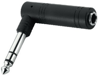 [123278] 6,3mm jack Stereo VINKEL ADAPTER