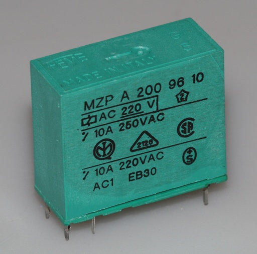 [123493] Relæ 2 x slutte 220VAC (176-242V) 10A 20000R