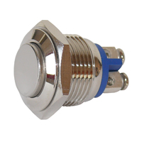 [123700] Tryktast Metal 16 mm 1 x OFF/(ON) SLUTTE Uden lys