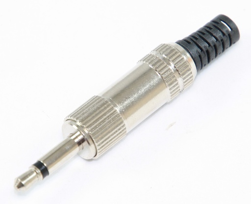 [123949] 3.5 Mono han Metal with plastic Spring (max Ø4mm kabel)