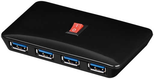 [124003] USB - HUB 4 Port USB 3.0 med on/off switch