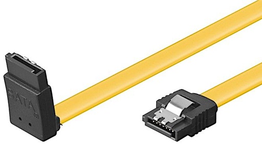 [124033] SATA-kabel 90°, clip, 10cm