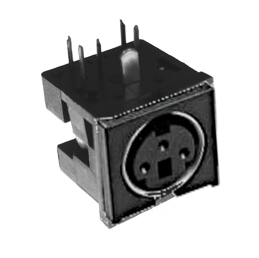 [124107] Mini-DIN-Socket 3-Pole, uskærmet