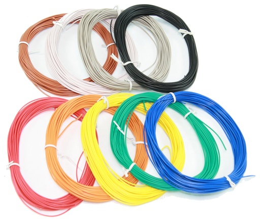 [124132] Lednings-sortiment, 9 farver, 90m, 0,14mm2, blød