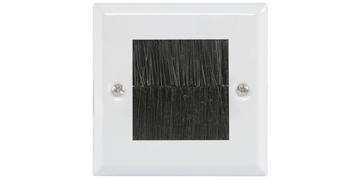 [124547] Brush wallplate single- white