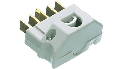 [124550] Kraftstik Han 5 POLET 380V 16A, Vinkel GRÅ