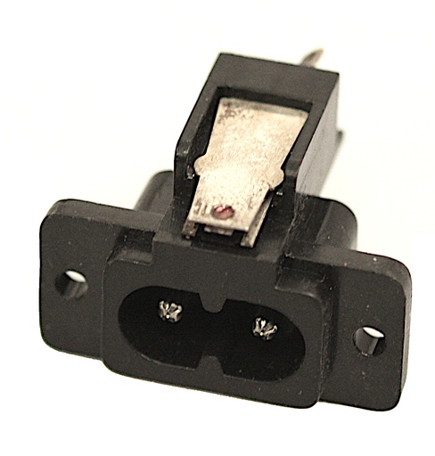 [124596] IEC Power Connector 1A/250VAC m. omskifterkontakt