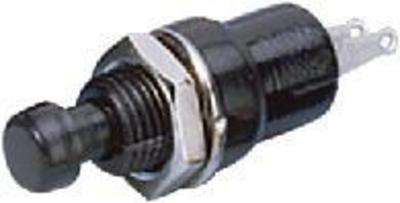 [124719] Tryktast 1-pol OFF/(ON) Slutte NO Sort Plastic-hals