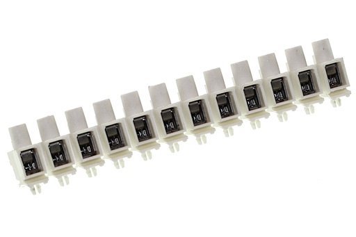 [125081] Klemrække 12-polet, (2,5mm2 - 2 x 1,5mm2 SOLID)
