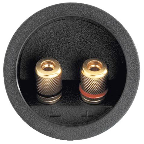 [125740] Højttaler terminal 2pol Ø=56mm.