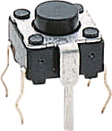 [136943] Tact Switch PC Horizontal 9,5mm 1,0N med STEL-PIN