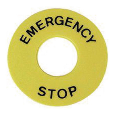[137093] EMERGENCY STOP skilt, Ø= 43 m