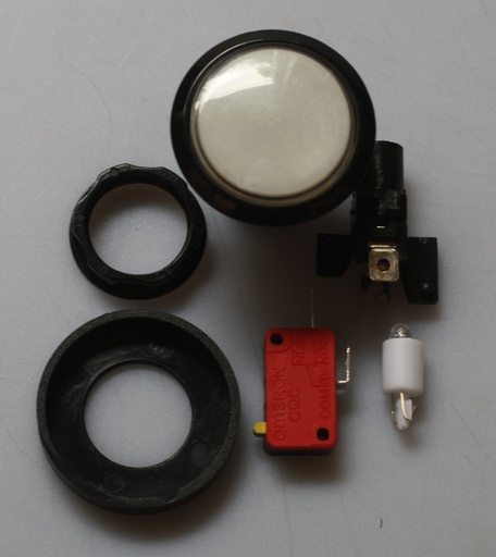 [137168] 45mm Arcade Style tryktast, HVID
