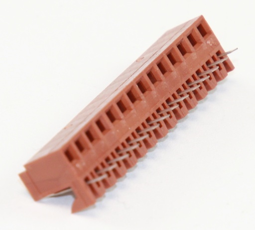 [137204] Lige Printkortfatning med 1 Række, 2.54mm Afstand, 14-Polet, 2,5A 250 V