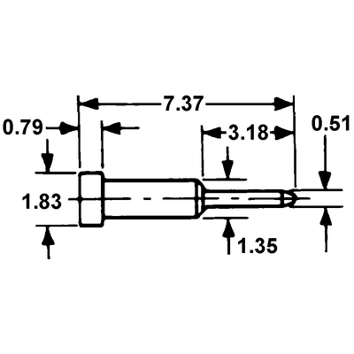 [137507] DIL socket 1 Pk=100 stk.
