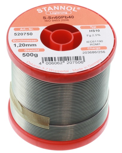[137982] Loddetin Sn60/Pb40 500 g, 1,2mm