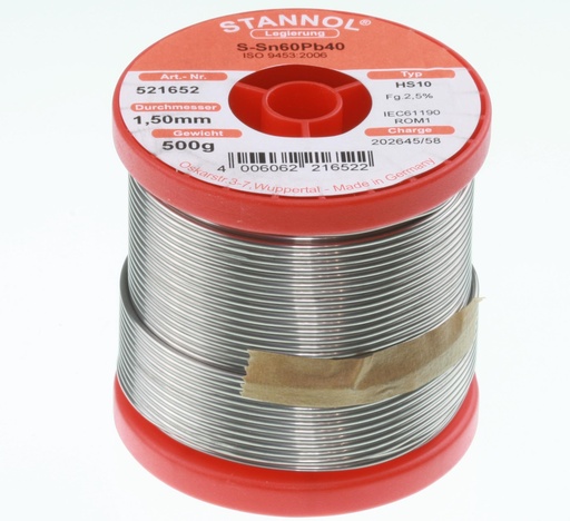 [137983] Loddetin Sn60/Pb40 500 g, HS10, 1,5mm