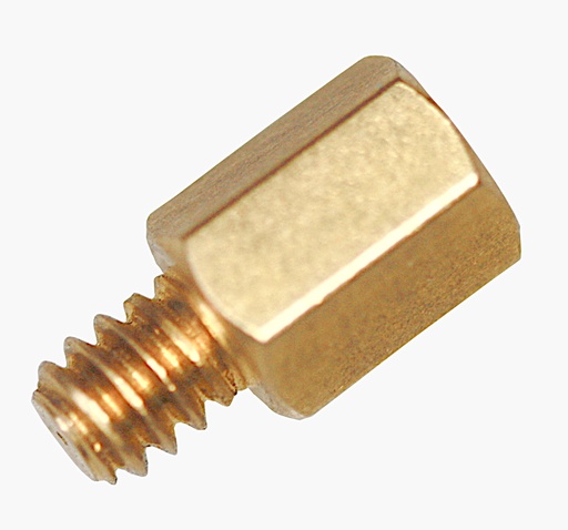 [138148] Brass Screw Thread PCB Stand-off Spacer, 6,3mm, 1 stk.